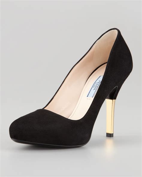 prada suede metal-heel pumps|Prada suede pumps nordstrom.